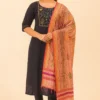 DPT-16-0 Cotton Dupain Handloom Print Dupatta