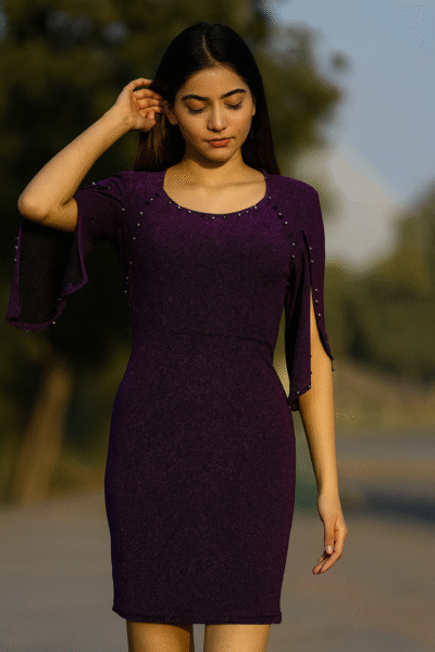 DRS-138-1 Shimmer Bodycon Party Dress