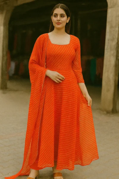 KPD-311-1 Georgette Fabric Kurta Dupatta Set