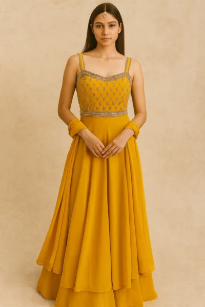 LHG-6-1 Georgette Fabric Lehenga with Dupatta