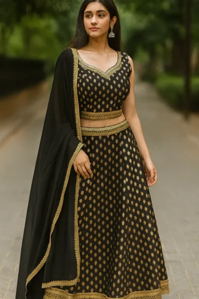 LHG-8-1 Georgette Fabric Lehenga with Dupatta