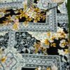 LK-51-2 Black & Mustard Floral Printed Rayon Kurta